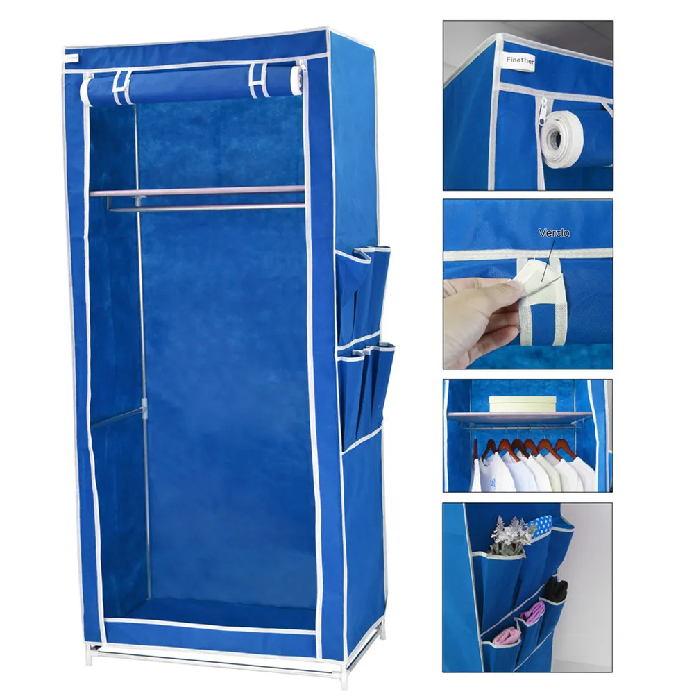 Finether нетканый шкаф портативный органайзер для хранения гардероба с боковыми