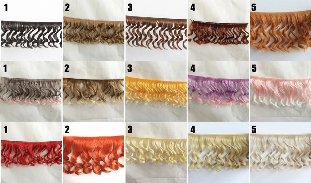 Новые DIY Мини трессы 20*100 см кукольный парик большая волна высокотемпературный материал парик для BJD аксессуары для кукол