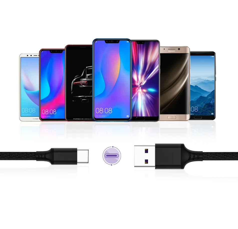 IHaitun 5A Тип C USB кабель для huawei Коврики 20 P20 Honor 10 Xiaomi Redmi Note 7 Pro кабель USB 3,1 Зарядное устройство провода шнура данных супер C