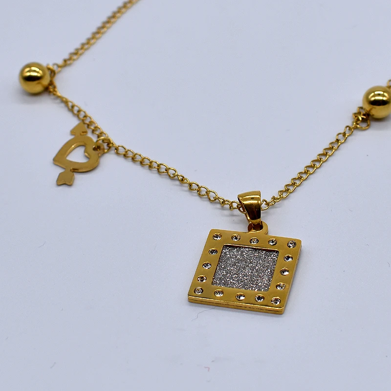 AMUMIU wholesale womens pendants necklaces earrings bracelet sets engagement jewelry set Heart Love casual accessories KTZ040 | Украшения и