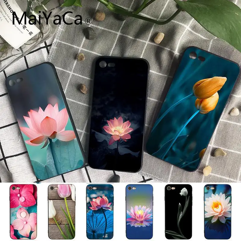 Мягкий резиновый черный чехол Maiyaca для iPhone 8 7 6 6S Plus X XS MAX 5 5S SE XR 10 | Мобильные