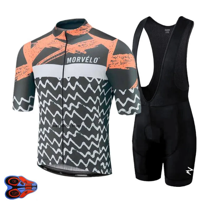 MORVELO AAA качественные мужские велосипедные Джерси и шорты на лямках летний