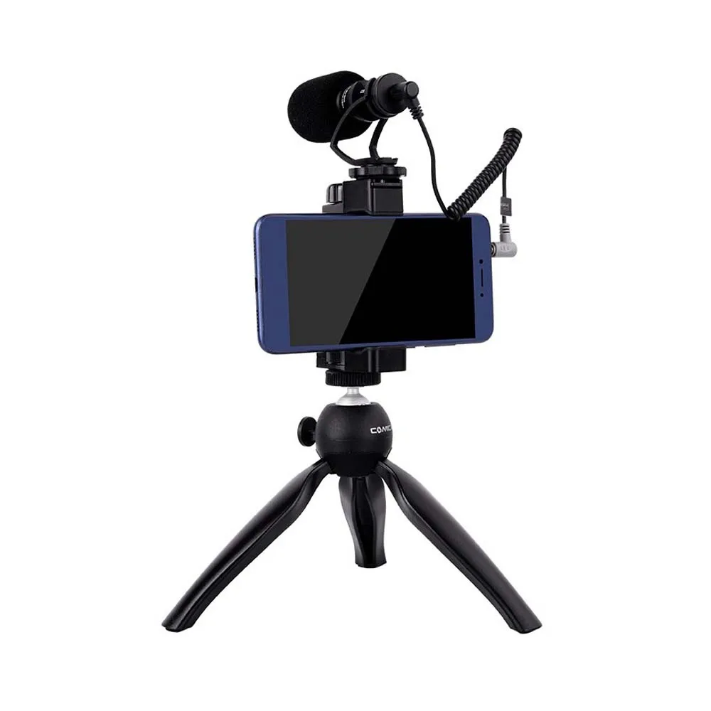 Comica смартфон видео комплект CVM-VM10-K2 Filmmaker мини штатив с видео микрофон Rig для iPhone 8 Plus samsung huawei