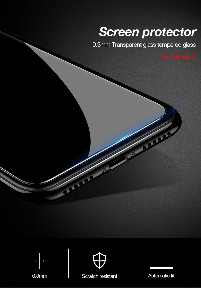 CAFELE Защита экрана для iphone X 7 8 6 6s plus 5 5S se закаленное стекло 2.5D Защитная пленка для Apple iphone
