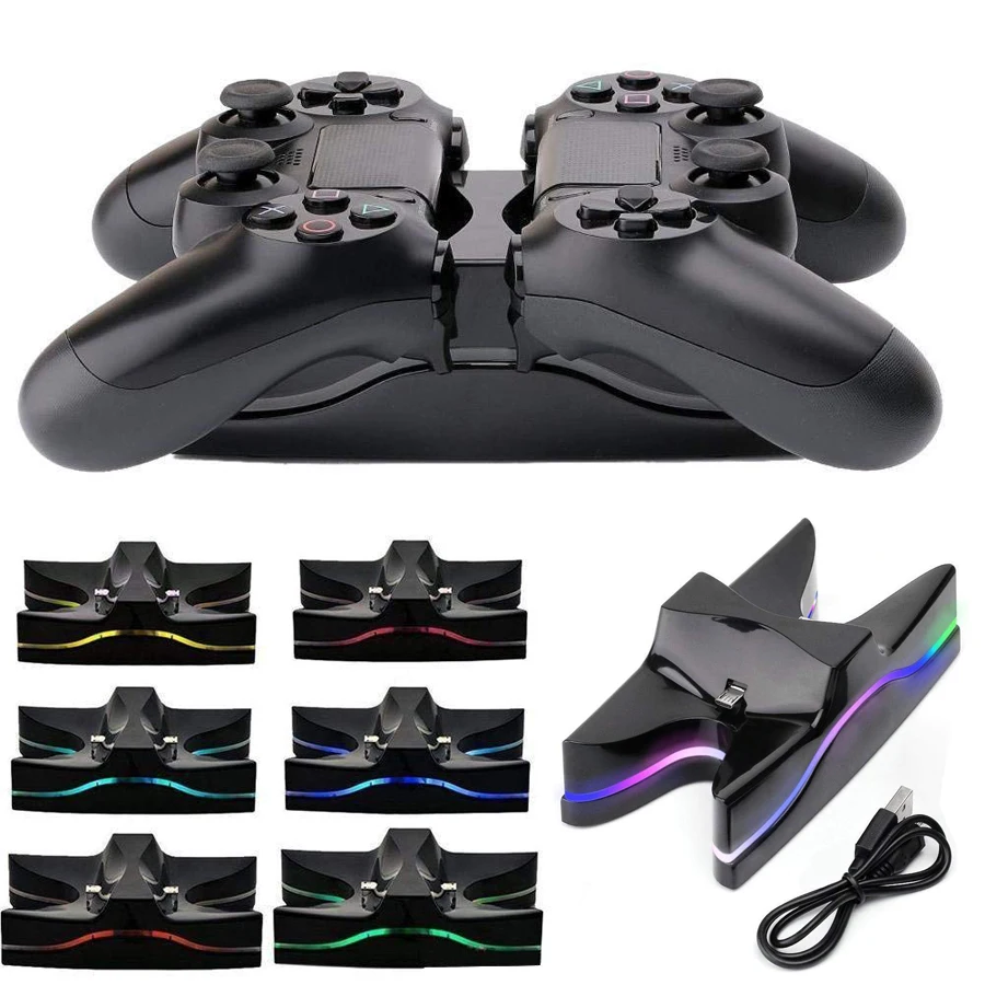 Беспроводной контроллер PS4 зарядное устройство светодиодный двойной джойстик UFO