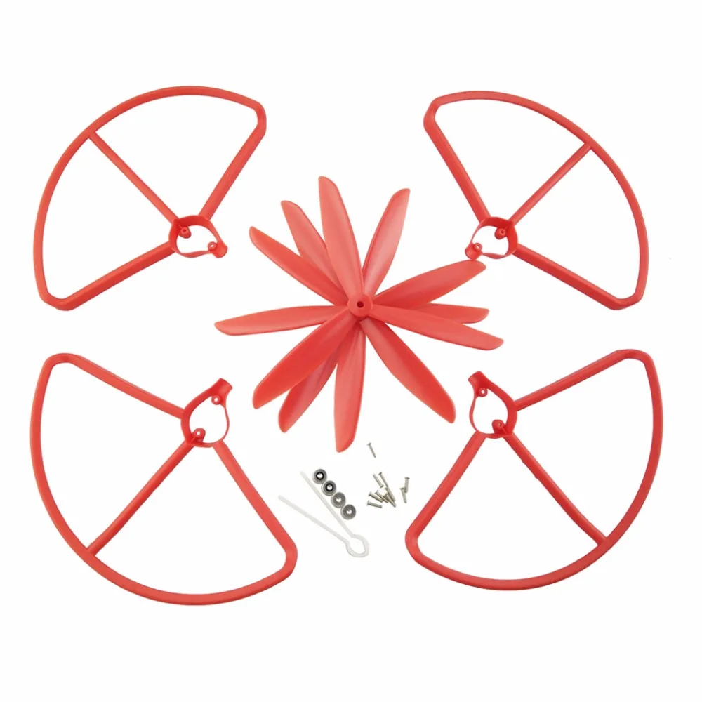 

Hubsan H501SH501A H501C H501M H501S W H501S pro for blade propeller guard UAV Clover propeller and protective cover-Red