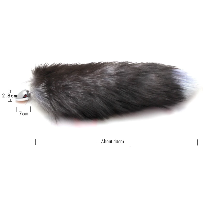 Силиконовая Анальная пробка для мужчин и женщин желе Черный Лисий хвост Анальные