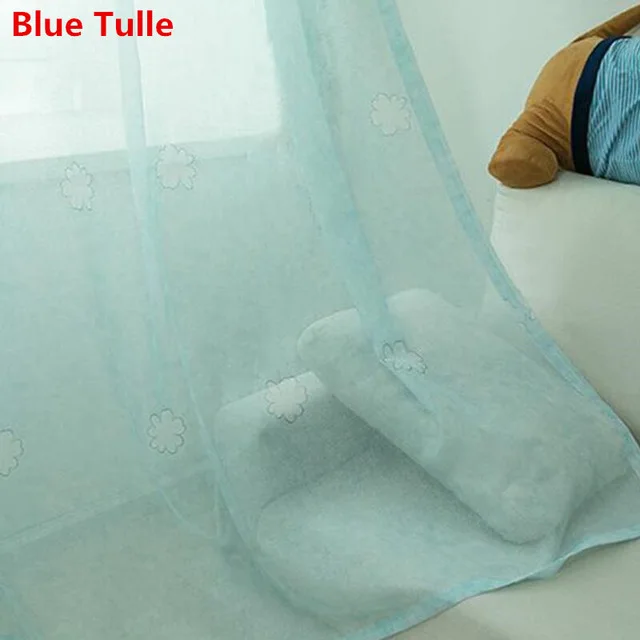 color 1 tulle Розовые шторы c цветочным принтом для детской комнаты, спальни, принцессы, девочки, милый мультфильм, пасторальный эркер, шторы JS49C - Цвет: color 1 tulle