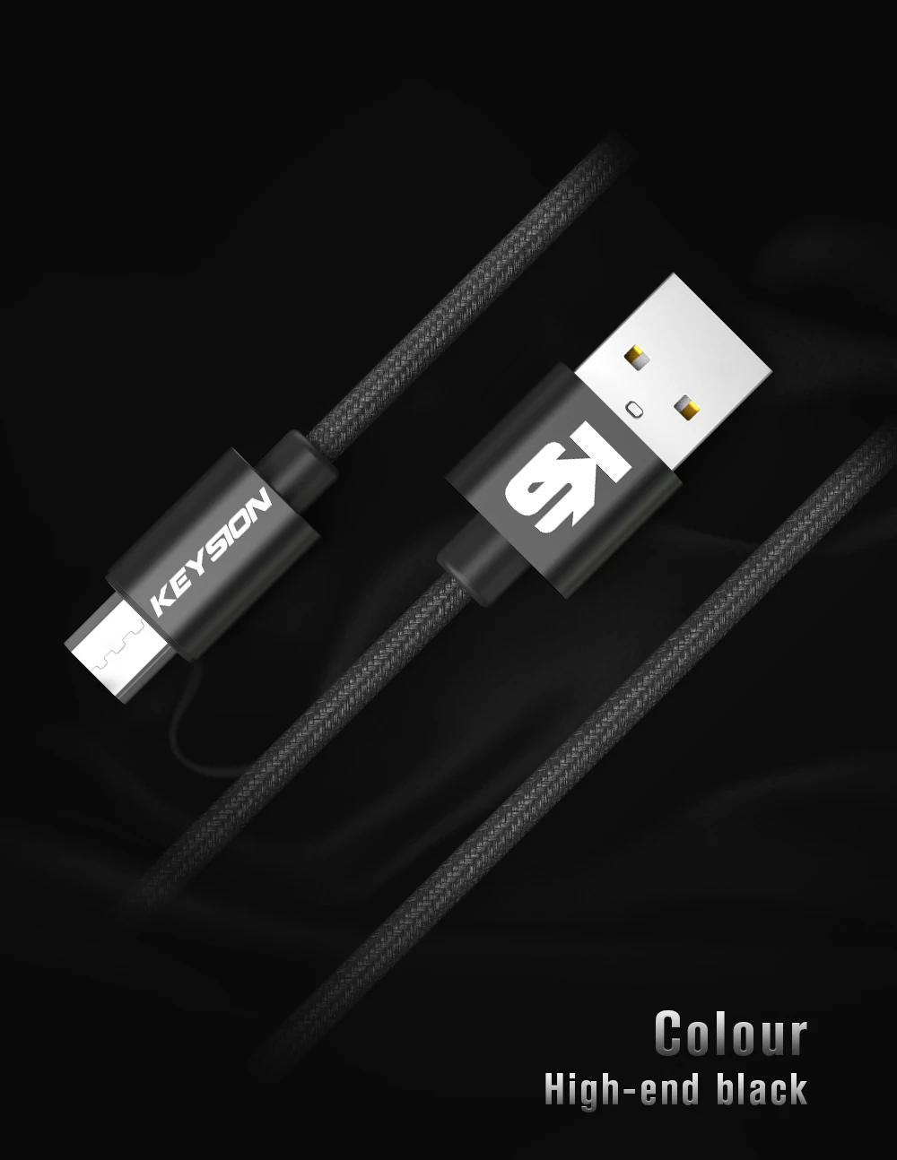 KEYSION Micro USB кабель 2a нейлон Быстрая зарядка USB кабель для передачи данных для samsung Xiaomi LG планшет Android мобильный телефон usb зарядный шнур