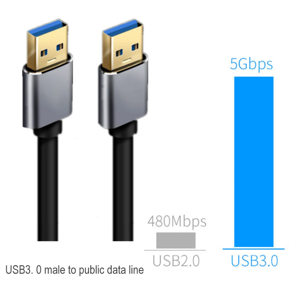 Супер Скорость USB 3,0 Тип «Папа-папа» Тип Мужской кабель-удлинитель для передачи данных кабель, шнур синхронизации синий для радиатора жесткий диск USB3.0 кабель для передачи данных