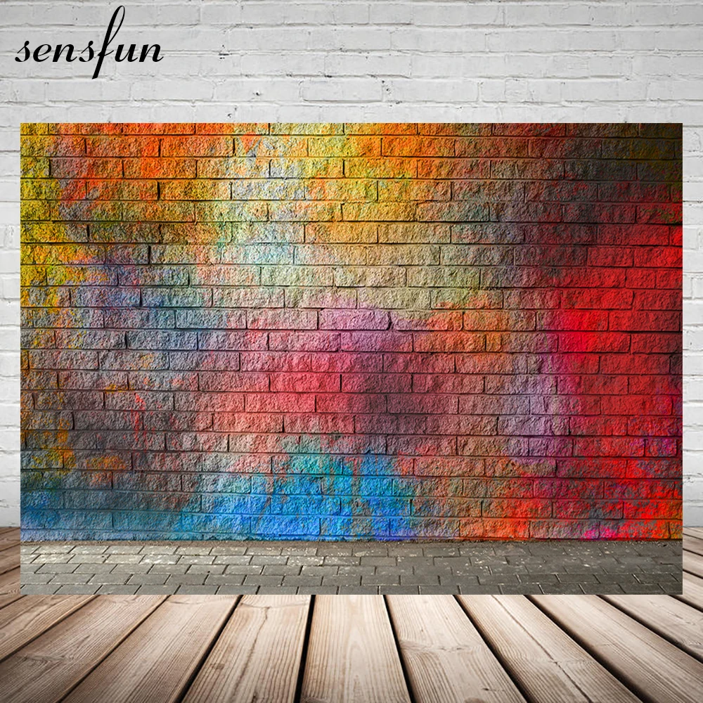 Sensfun граффити кирпичная стена фотография фон для студии спрей фото стенда