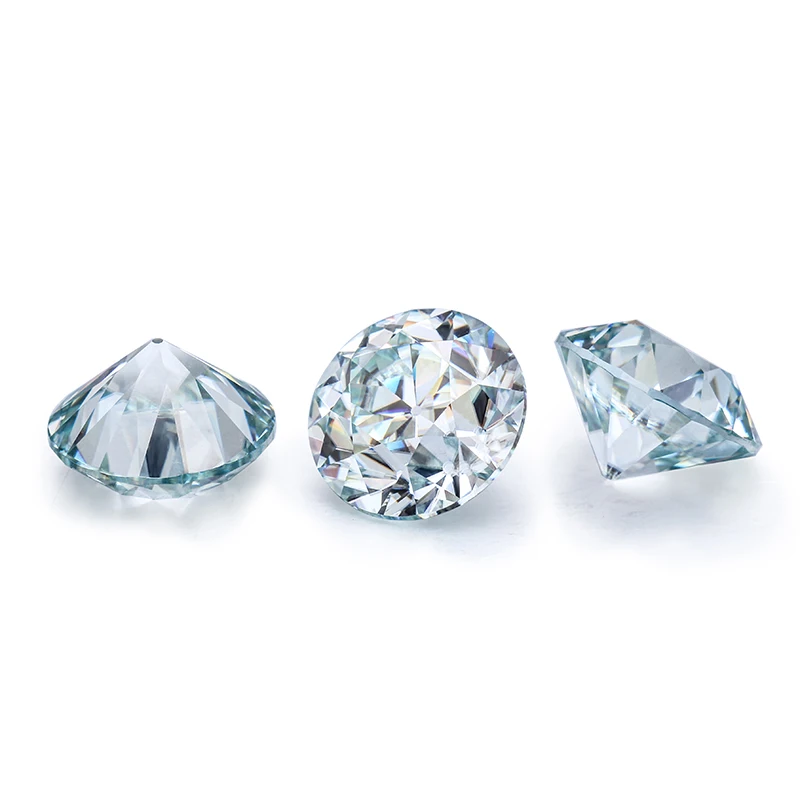 Небесно-Голубой 8 мм старое Европейское обручальное украшение муассаниты |