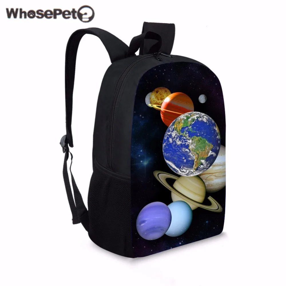 WHOSEPET Planet школьный рюкзак для студентов новый стиль печати рюкзаки крутой