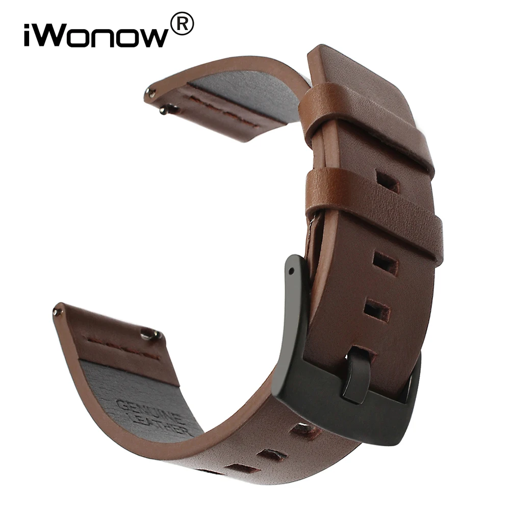 

18mm Italian Oily Leather Watchband for Huawei Watch / Fit Honor S1 Asus ZenWatch 2 Women WI502Q Quick Release Band Wrist Strap