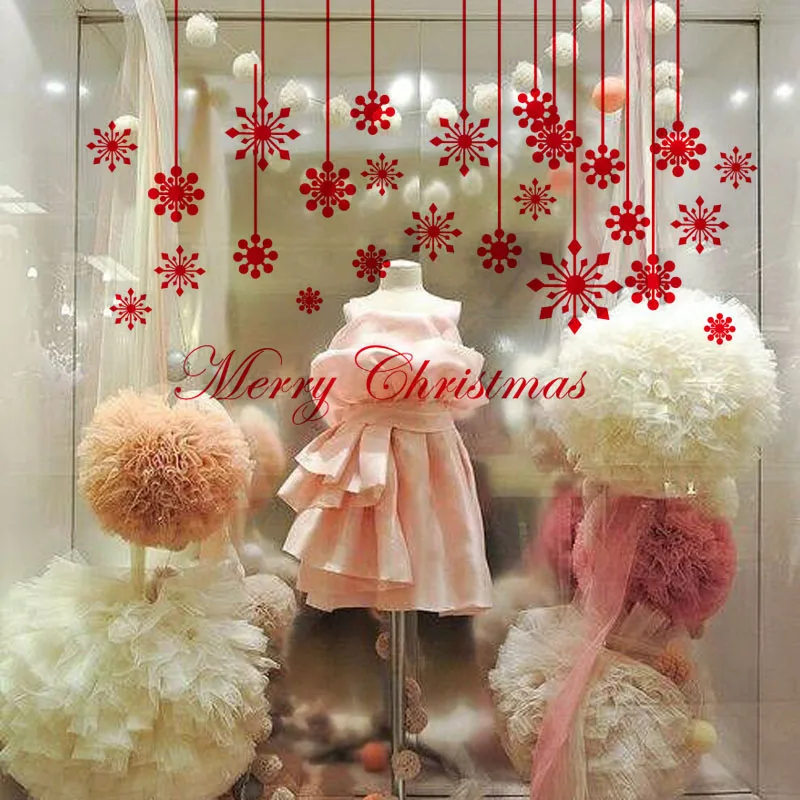 Merry Christmas снежинка шаблон Настенная Наклейка сделай сам Фестиваль подарки