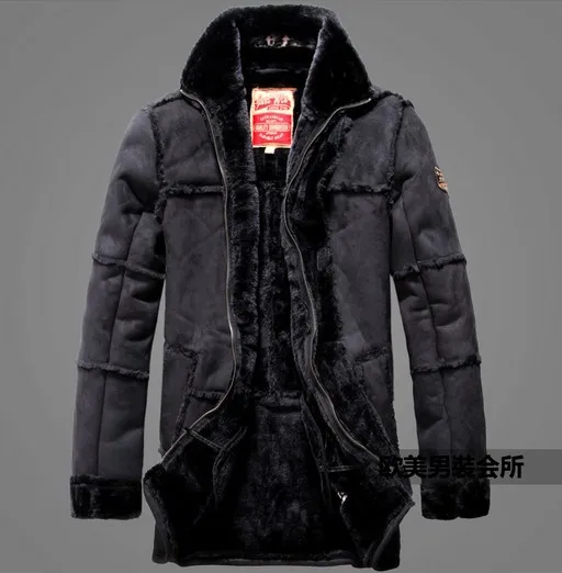Зимние кожаные пальто с мехом мужские новые продукты Новое поступление теплое