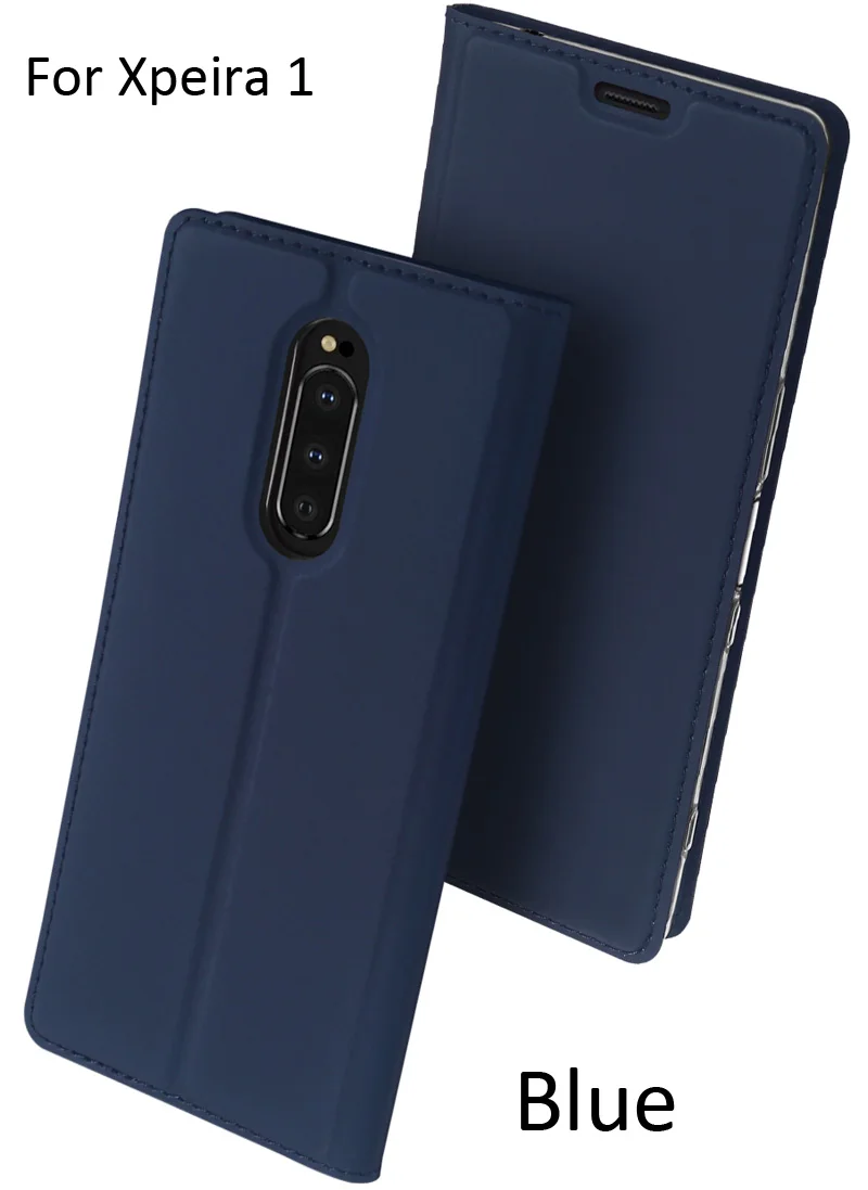 Blue DUX DUCIS чехол для sony Xperia 1 8 XZ4 Compact Book Флип кожаный бумажник Coque чехол - Цвет: Blue