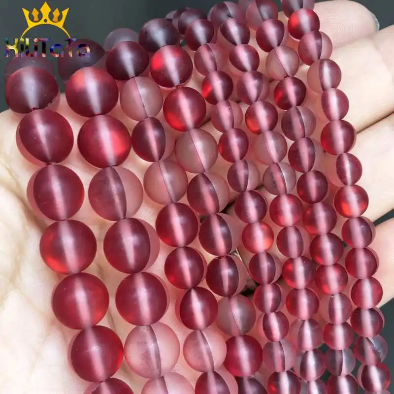 Круглая матовая красная вспышка кристально матовые лунного камня из желтого