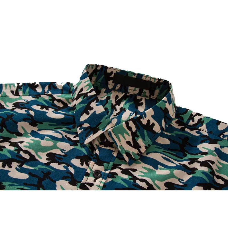 Лето 2017 г. Для мужчин камуфляж Рубашки для мальчиков с длинным рукавом боты