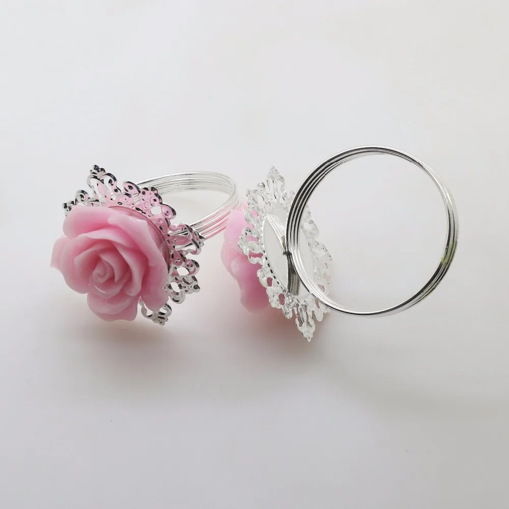 Новый букет невесты 6 штук в партии 10 шт. Розовый Смола розовыми тканевые салфетки