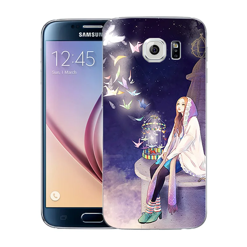 Чехол для Samsung S6 G9200 G920f G920i G920A брачный Печатный кремний 5 1 &quotдля Galaxy прозрачный
