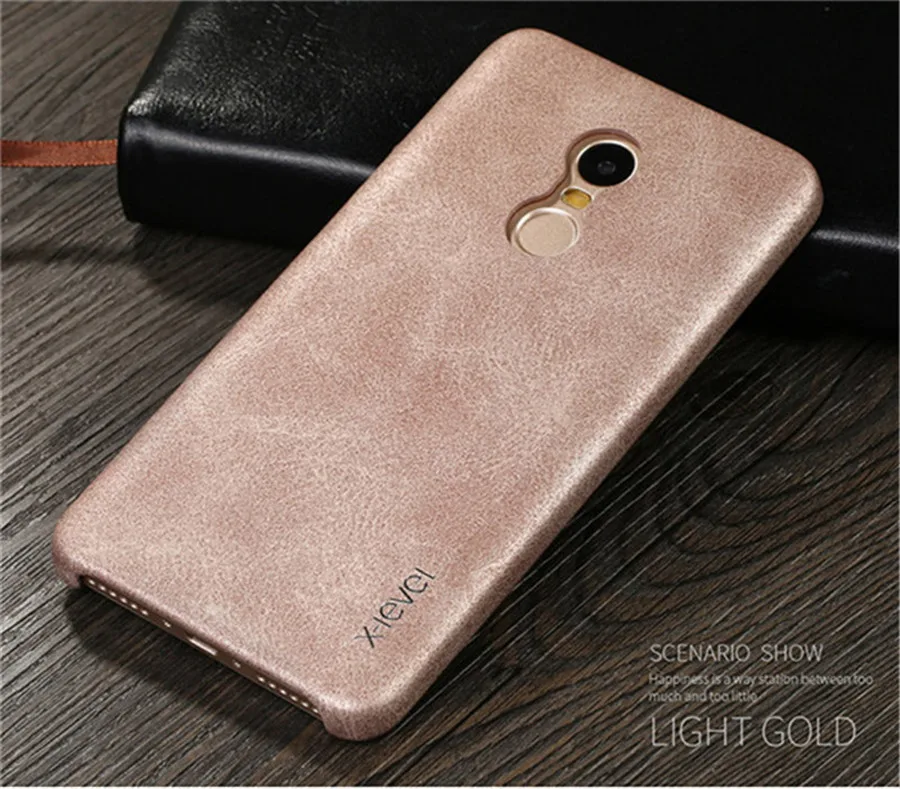 Чехол для Redmi note 4 X-Level Винтажный чехол Xiaomi Mi5S Plus Ретро стиль из искусственной кожи