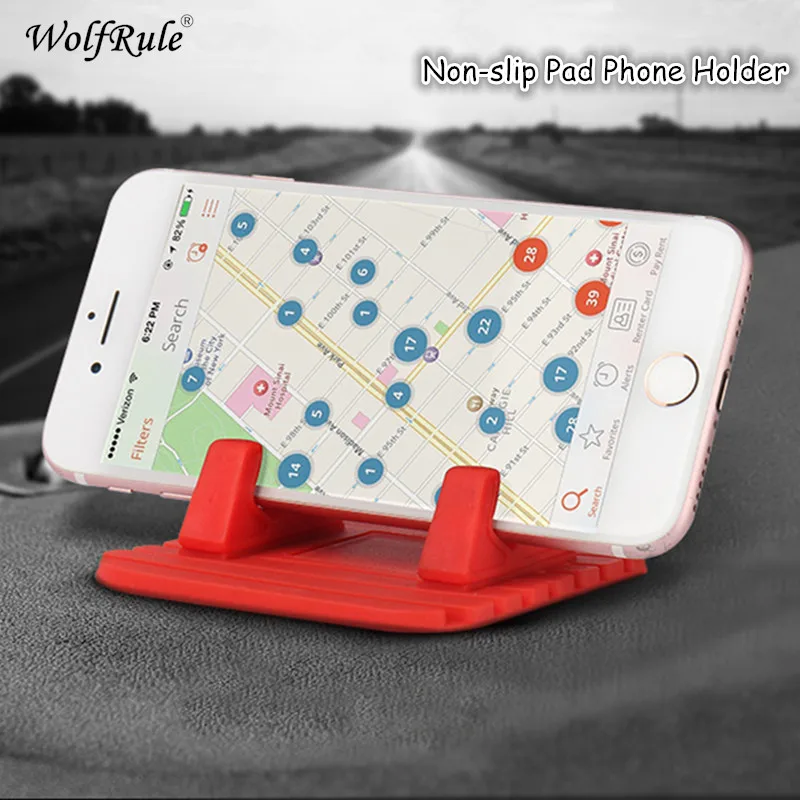 wolfrule non slip desktop stand bracket for iphone 6s silicone antiskid car phone stand for anti slip mat car gps phone bracket free global shipping