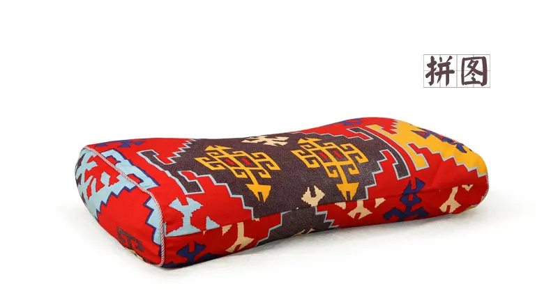Full buckwheat pillow Traditional cotton coarse cloth pillowcase Neck health care cervical single buckwheat leather pillow