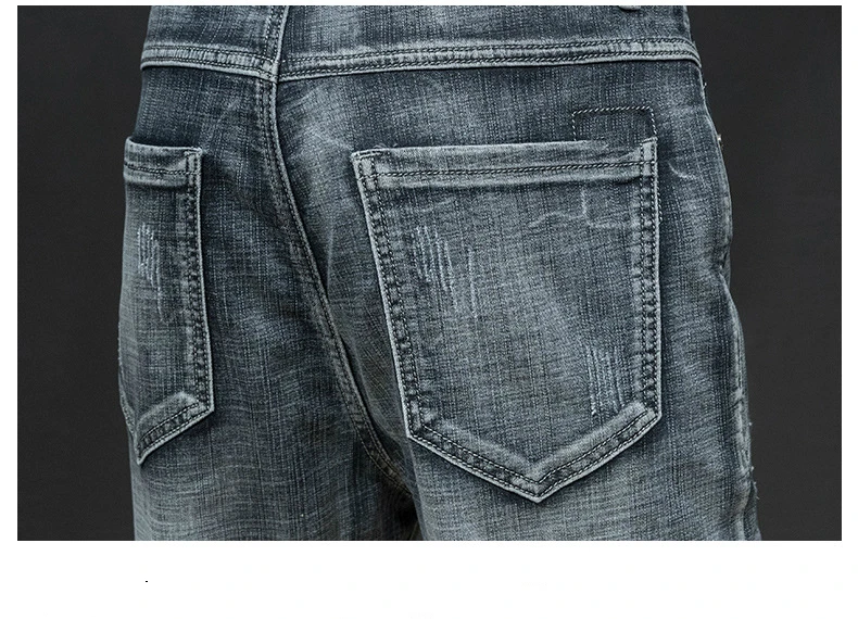 Summer Denim Shorts Male Jeans Men Jean Bermuda Skate Board Harem Mens Jogger Ankle Ripped Wave 38 40 | Мужская одежда