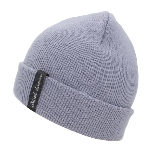 light gray YOUBOME зимняя вязаная шапка для женщин Skullies Beanies шапки для мужчин черные однотонные теплые мягкие Gorros Bonnet Женская шапочка зимняя шапка - Цвет: light gray