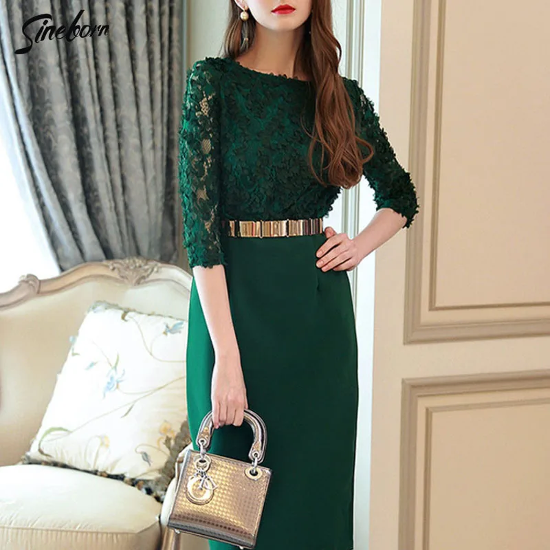 Для женщин элегантные летние Кружева рукавом Туника Булавки до Винтаж