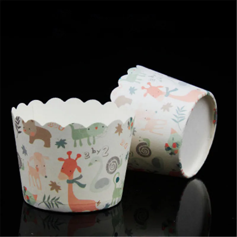 50Pcs Blue Stripes Pattern Cupcake Paper Cups Greaseproof Liner Baking Cup Muffin Dessert Tool | Дом и сад