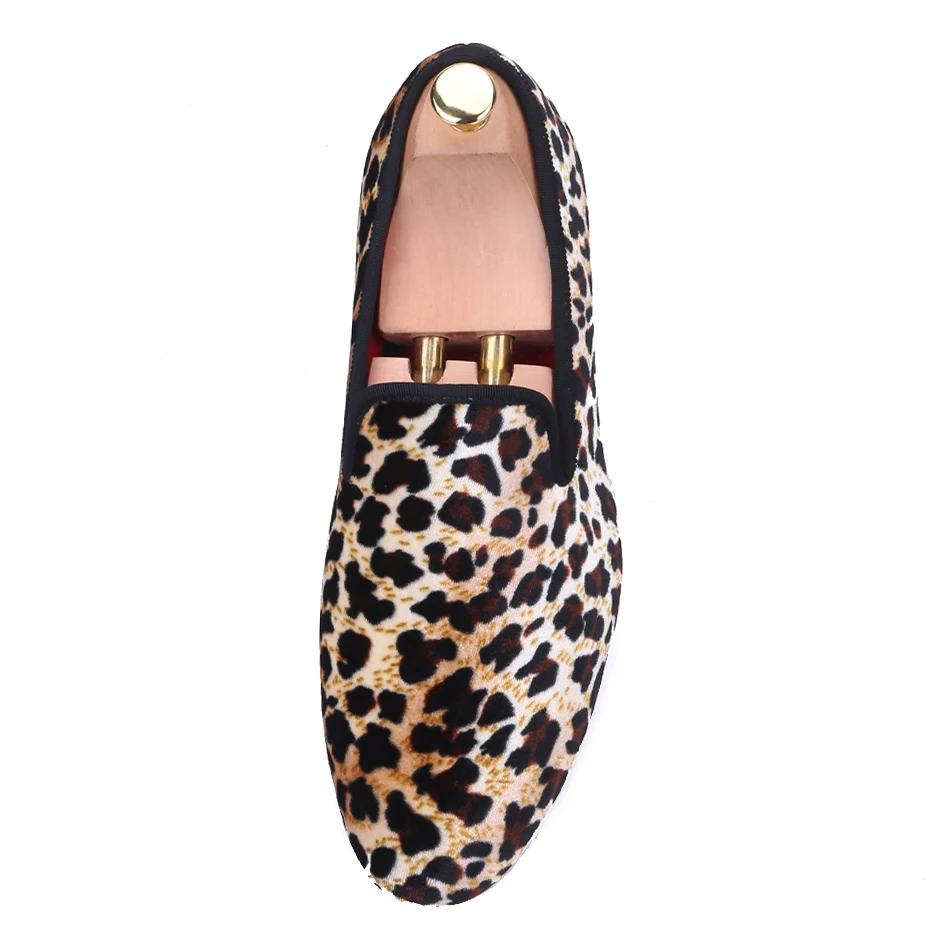 Piergitar 2019 New Fashion Men Leopard cotton Fabric Shoes British Smoking Slippers Loafers men's casual Plus Size | Обувь