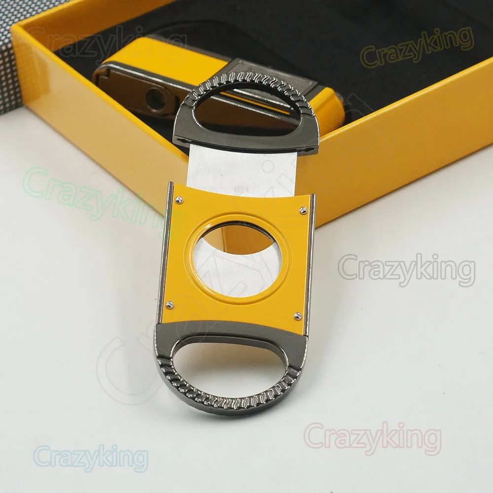 COHIBA зажигалка для сигары резак 2 факела струйного пламени с боковым ударом