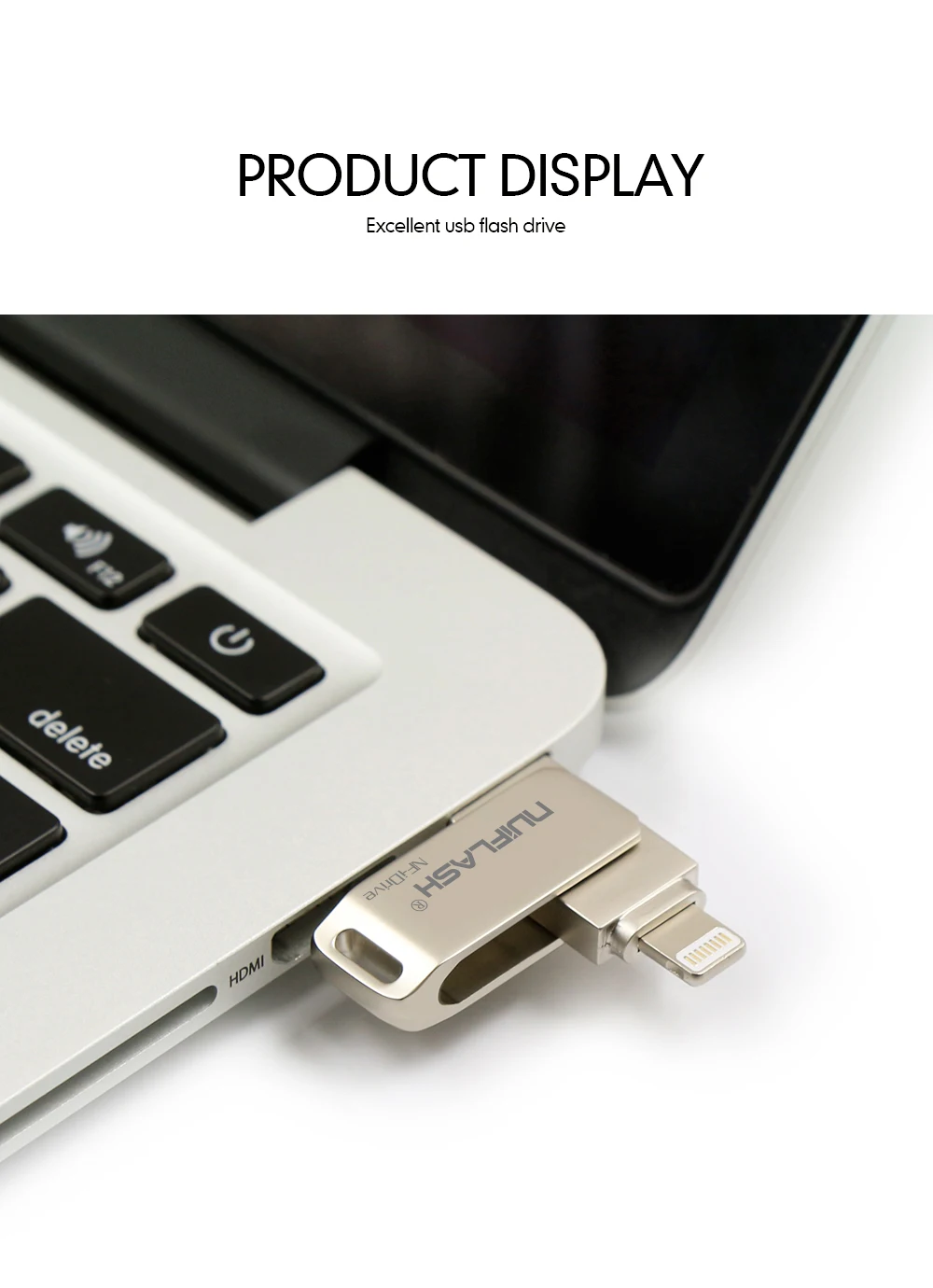 USB флэш-накопитель для iPhone X/8/7/7 Plus/6 Plus/6s/5/SE/ipad 2 в 1 флеш-накопитель 16 ГБ 32 ГБ 64 ГБ 128 Гб металлический флэш-накопитель usb 2,0