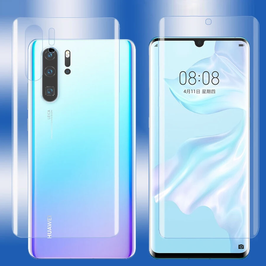 Передняя и задняя 3D полная клейкая Обложка протектор экрана для huawei P30 Pro lite