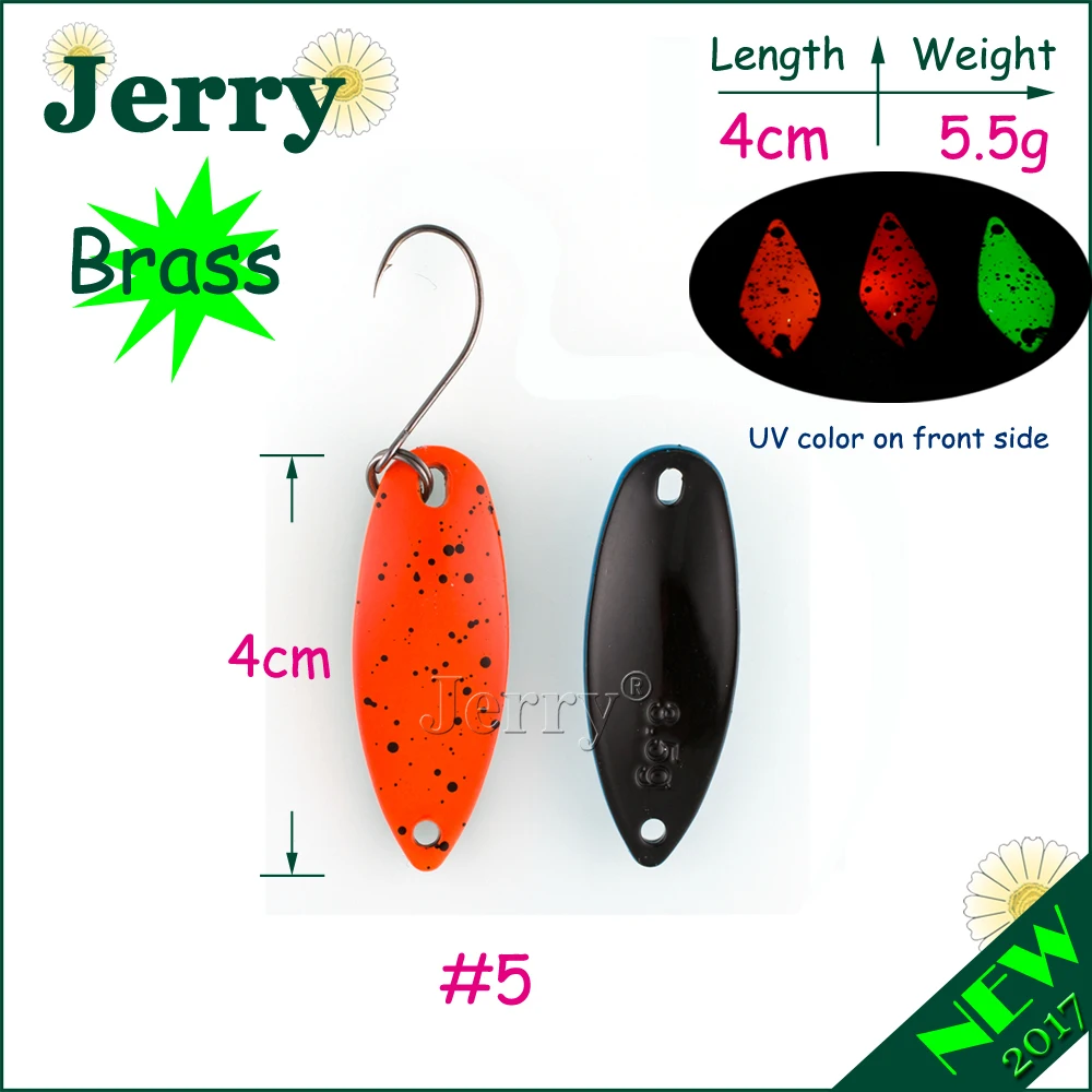 Jerry 1 шт. рыболовные приманки жесткие расплавленные литые цветные форели ложки