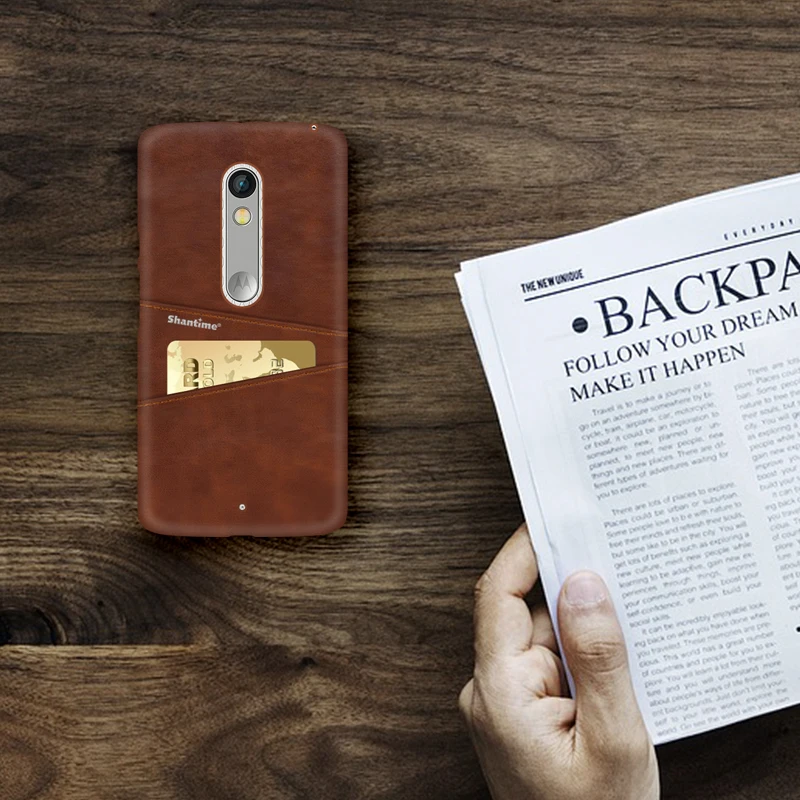 Роскошный винтажный кожаный чехол для Motorola Moto X Play телефона из искусственной кожи