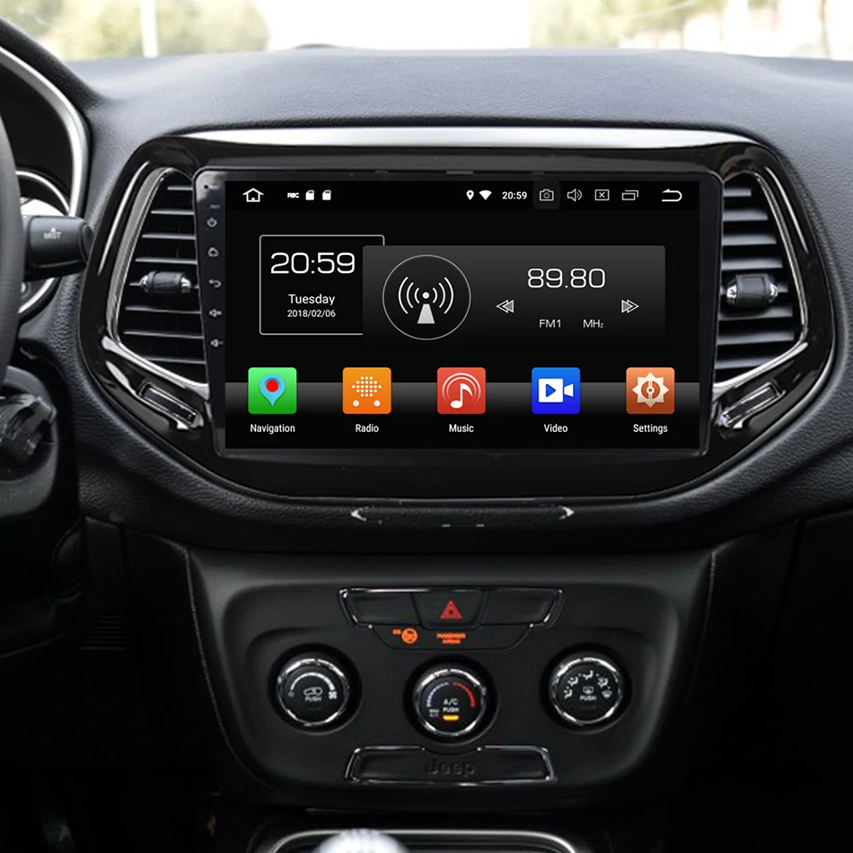 Dealcoo 1 Din Авторадио Android для Jeep компасы 2016 2017 Дин радио Gps Авто Центральный