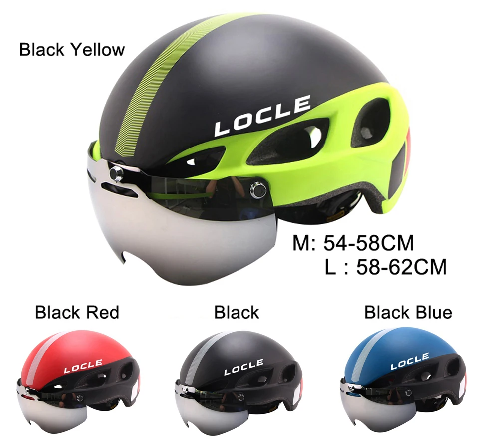 LOCLE Магнитные очки велосипедный шлем Casco Ciclismo IN-MOLD велосипедный шлем дорожный горный MTB шлем с очками
