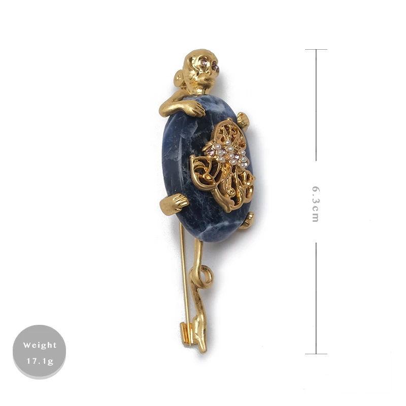 Бутик аморита Золотая Обезьяна модная брошь в виде животного|Броши| |
