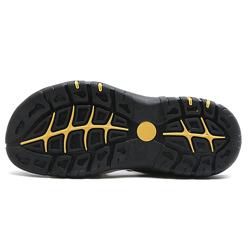 Новые мужские сандалии Мужская обувь из натуральной кожи Летняя Chaussure Homme кожаные