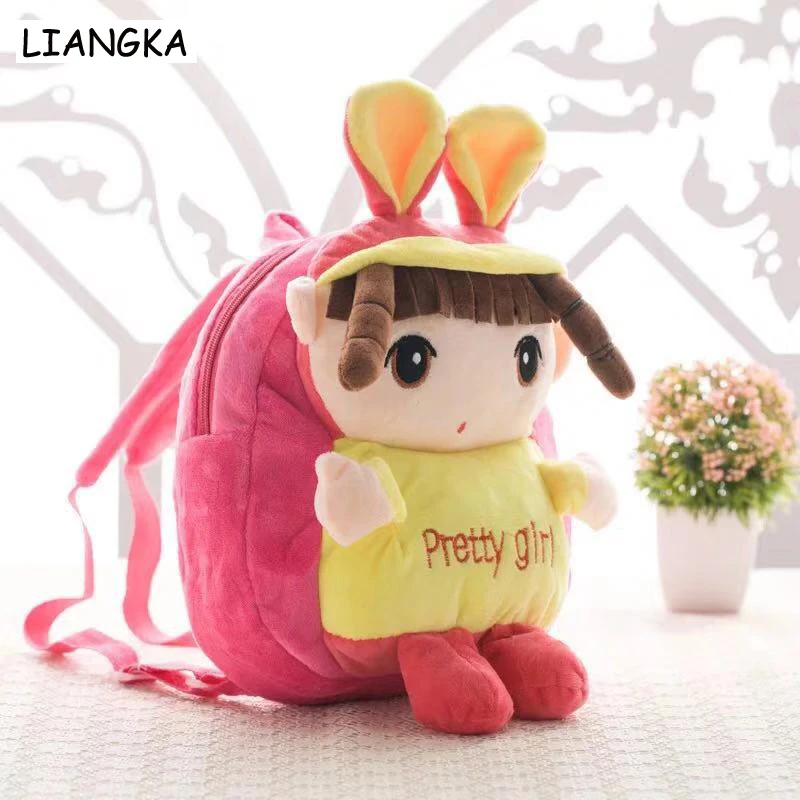 LIANGKA 3D мультфильм милая плюшевая кукла для девочек школьная сумка малышей Дети
