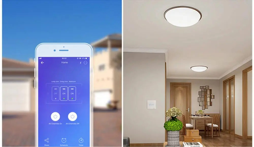 Интеллектуальный выключатель света SONOFF T2EU TX Smart Wi-Fi настенный сенсорный выключатель с границы умный дом 1/2/3 433 RF/Голосовое управление/приложение/сенсорный экран Управление работать с Alexa
