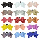 Nishine 12 шт.лот 5 дюймов блестящие градиентные банты с блестками для маленьких девочек повязка на голову зажимы ласточкин хвост детский бант Diy аксессуары для волос