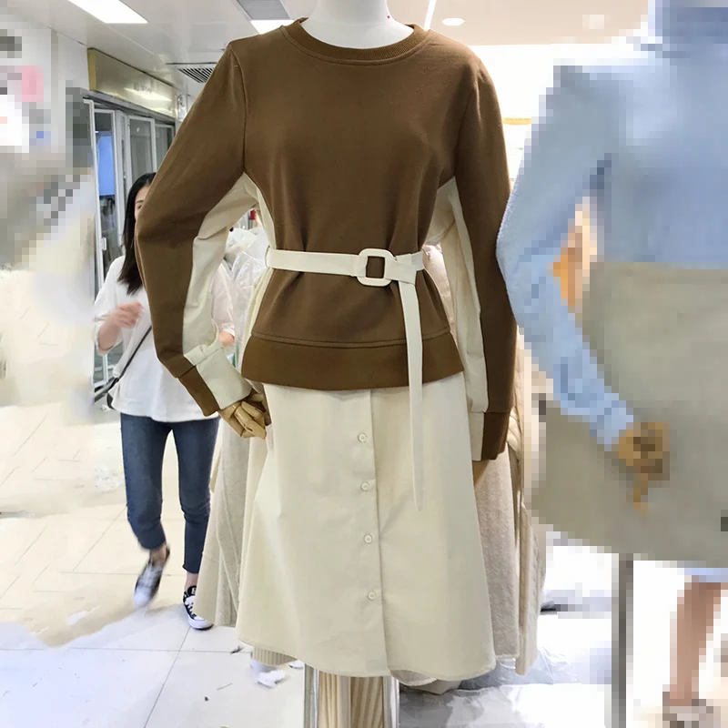 CHICEVER хит цвета платья для женщин O средства ухода за кожей Шеи с длинным рукавом