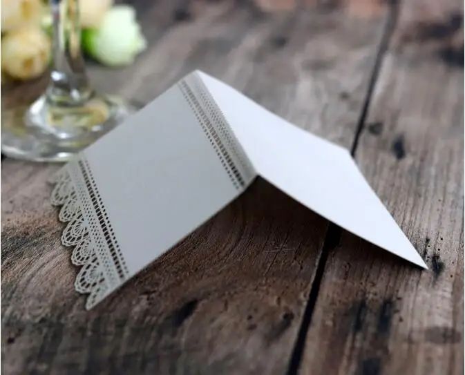 100 шт./лот ажурные роскошные именные открытки для стола свадебные дня рождения