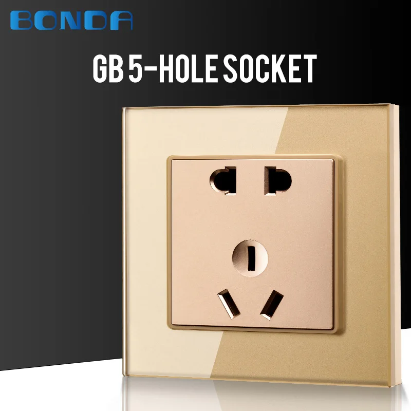 Тип 86 панель из закаленного стекла с гнездом Панель мульти контроль бытовой