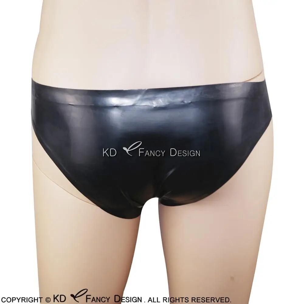 Black And White Sexy Latex Briefs With Diagonals At Two Sides Rubber Panties Shorts Underpants Underwear Pants DK-0076