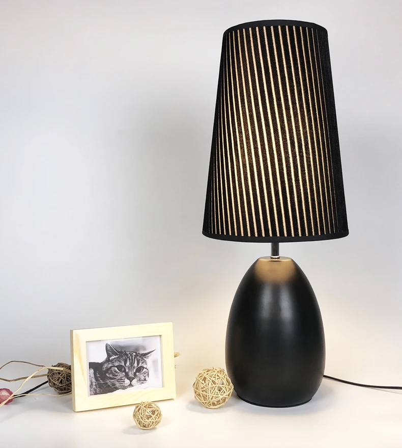 Cloth table lamp Golden Ameican Simple Warm Creative Retro Loft American Style Lighting For Home Bedroom Foyer Hotel | Освещение